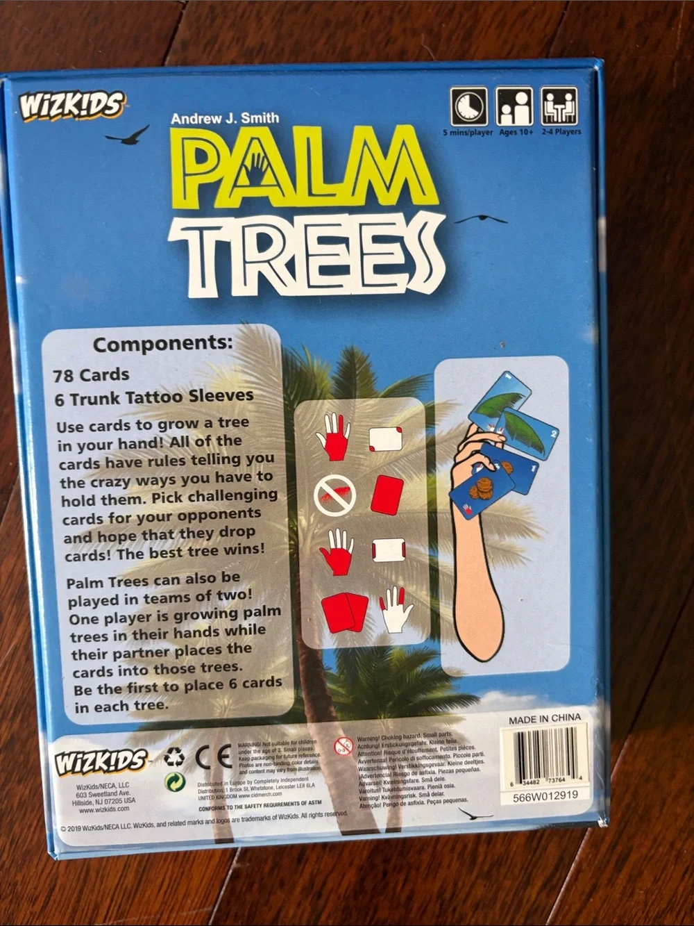 Palm Trees Card Game by WizKids - Bright Blue Cover
